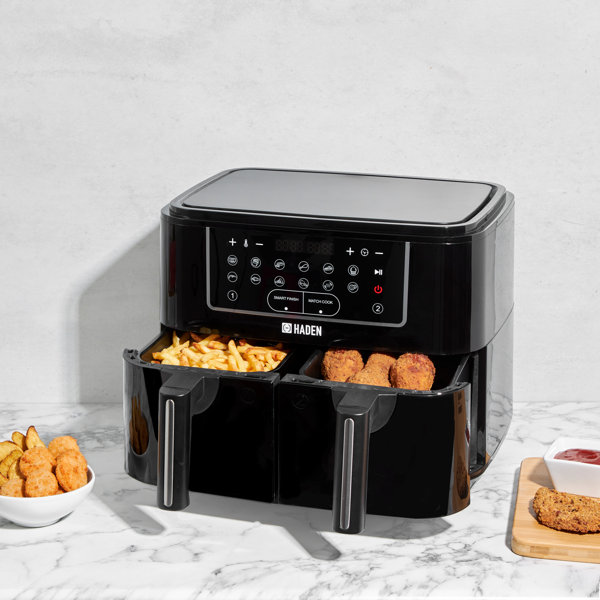 Haden Dual Air Fryer Easy To Use Smart Finish Technology 9l